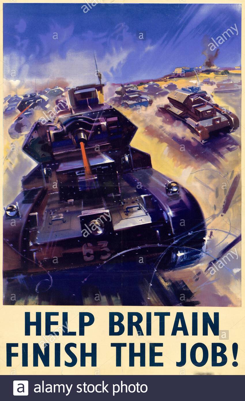 British World War 2 informazioni pubbliche poster di propaganda Foto Stock