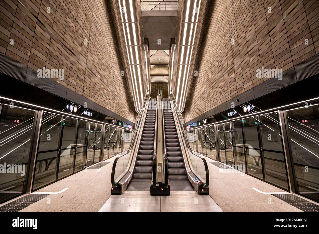 Stazione Della Metropolitana Di Copenhagen Foto Stock
