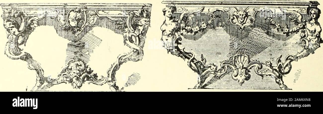 Una guida storica di interni francesi, arredamento e decorazione, lavori in legno & allied arts durante l'ultima metà del XVII secolo il complesso del xviii secolo e la prima parte del XIX . ^MMy progetta per Girandoles. 230Regency. NICHOLAS PINEAU. Inizio del XVIII secolo.. Foto Stock