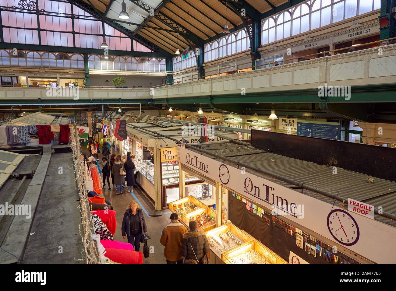 Cardiff indoor market, Galles del Sud Foto Stock