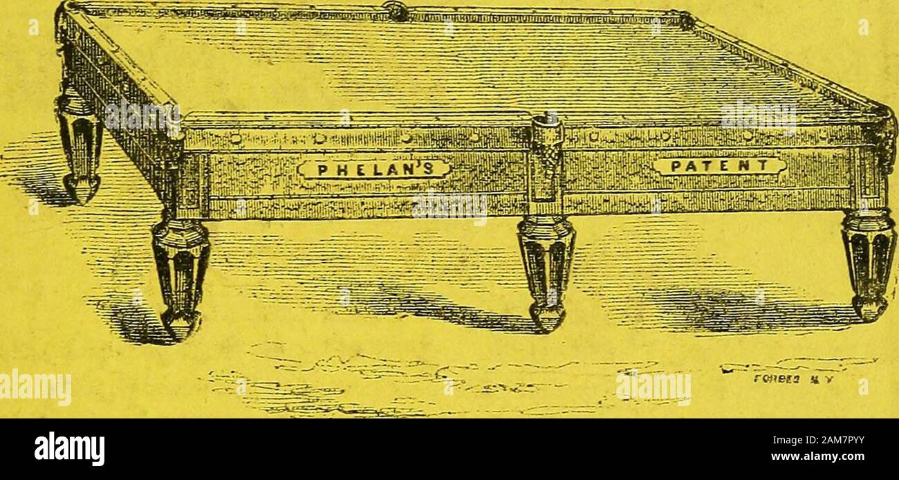 McElroy's Philadelphia city directory . vr annunci, 59 MICH A. EL, PHEL A.NS ZMFZlOVliZ). Tavoli da biliardo e una combinazione di cuscini. Protetto da lettere di brevetto datato febbraio 19, 1856, 28 OTT 1856: Dicembre 8, 1857; Gen 1.2,1858; nov. 16, 1858; AUD 29 marzo 1859. I recenti miglioramenti in queste tabelle li rendono insuperabile nel mondo. Essi arenow offerto al progresso scientifico Biliardo giocatori come combinazione di velocità con la verità, mai prima obtainedin qualsiasi Tavolo da biliardo. Salesrooms, n. 786 & 788 Broadway, New York.Manufactory, Nob. 65, 67 & 69 Crosby Street. Flii CRIST MILL Gli abbonati aventi fo Foto Stock