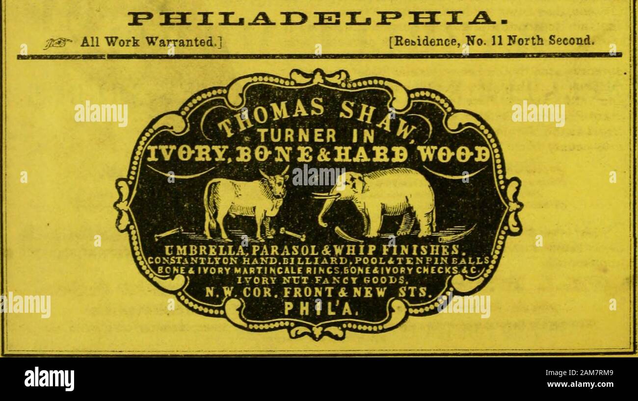 McElroy's Philadelphia city directory . Abbonamento e agenzia di pubblicità per la città e il paese quotidiani, angolo sud-occidentale del terzo arco e strade, secondo piano (oltre Gordons negozio Gioielli) Philadelphia. I Mercanti, I FABBRICANTI E GLI UOMINI D' AFFARI generalmente, desiderando togive pubblicità generale per il loro business attraverso le colonne del giornale Pi in qualsiasi o in tutte le sezioni dell'Unione presso gli editori tariffe più basse, sono invitati a chiamare andexamine strutture per il perseguimento di un prudente, sicuro e affidabile sistema di Ad-vertising. BgL&GT; circolari, contenente un elenco delle più popul Foto Stock