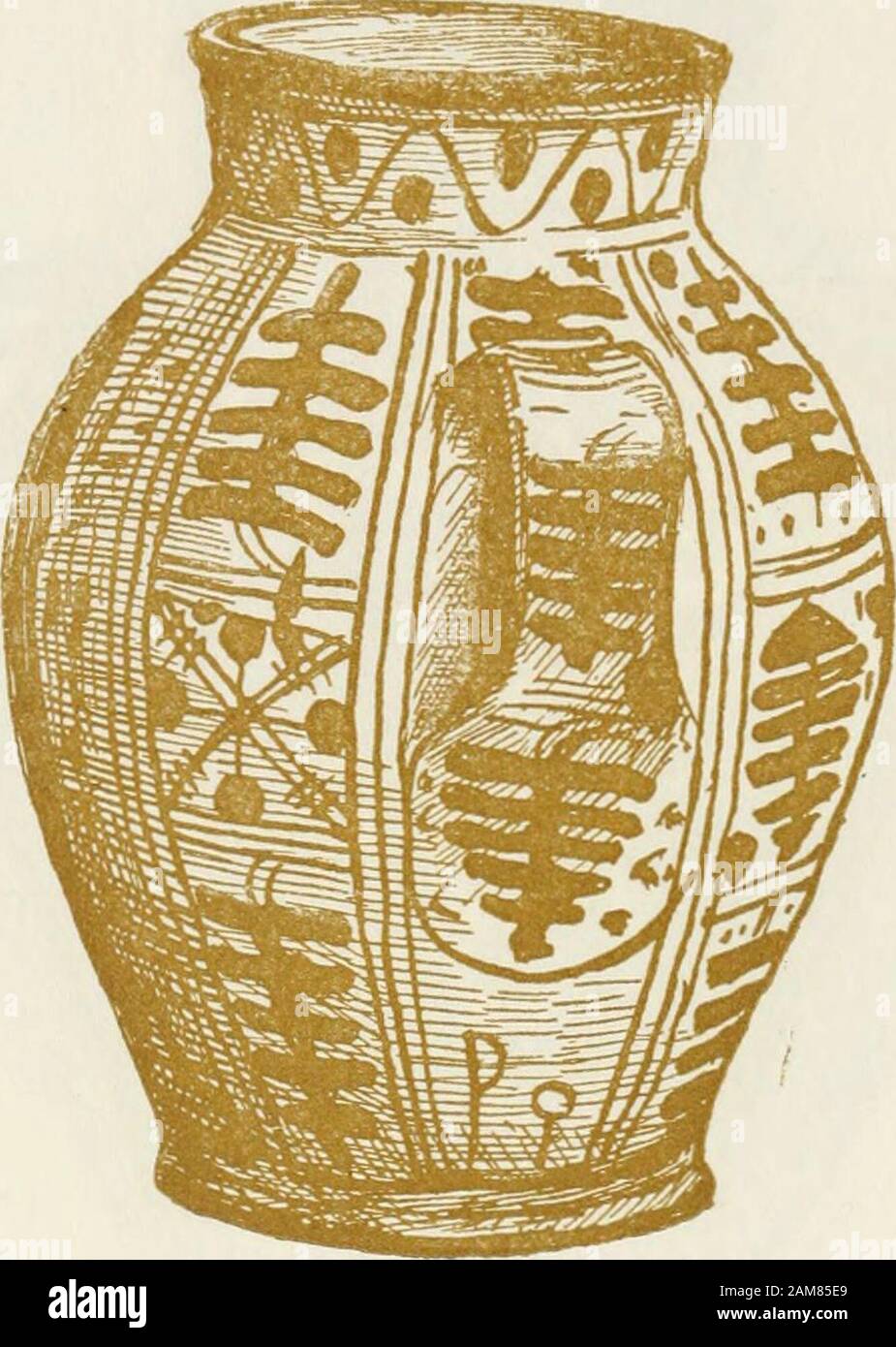 Oak-leaf vasi; un quindicesimo secolo italiano ware mostra Moresco influenza . Fi&. 27.-JAR. H.28cm. Il dott. W. Bode. 30. La fio. 28.-due-gestite JAR. Uno dei pochi casi in cui si verifica amark. H. 22 cm. Museo di Dublino. 31 Foto Stock