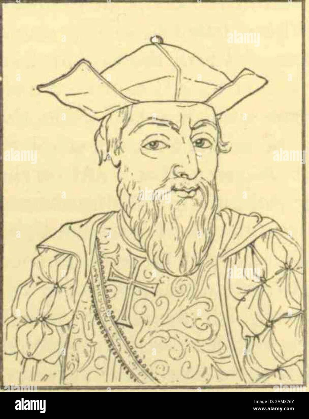 Grandi uomini e donne famose : una serie di disegni a penna e a matita della vita di oltre 200 dei personaggi più importanti della storia Volume 5 . Vasco da GAMA* Del Giudice Albion W. Tourg£e(146(^1525). V Asco da Gama era l'animale domestico della fortuna. Neverdid un uomo vincere immortalità più facilmente. Lo scopritore di ASA e un navigatore dovrebbe classificarsi non solo sotto Columbus, ma anche sotto BartolemeoDiaz e Cabral tra i suoi connazionali, così come Vespucio e Magellano, che portavano la bandiera spagnola, e i Cabots, che stabilirono Eng-lands rivendicano alle parti più importanti del mondo di thenew. Come comandante, un Foto Stock