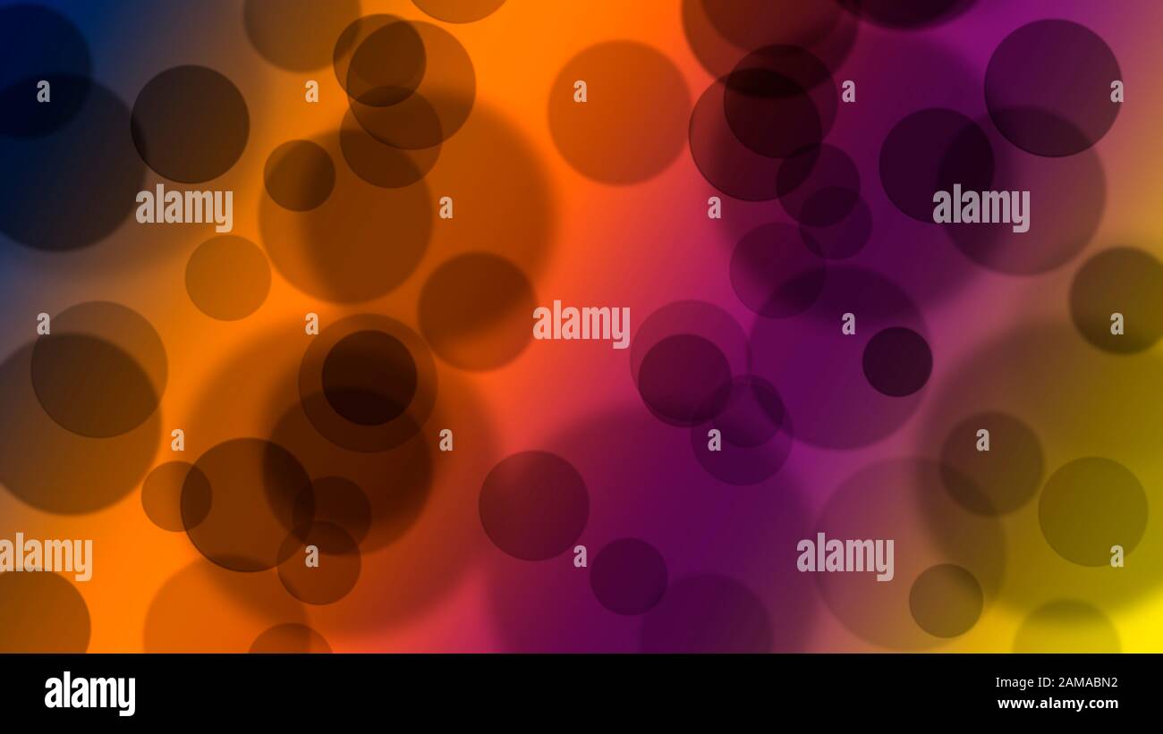 Texture geometrica colorata. Effetto bokeh nero astratto su sfondo multicolore Foto Stock
