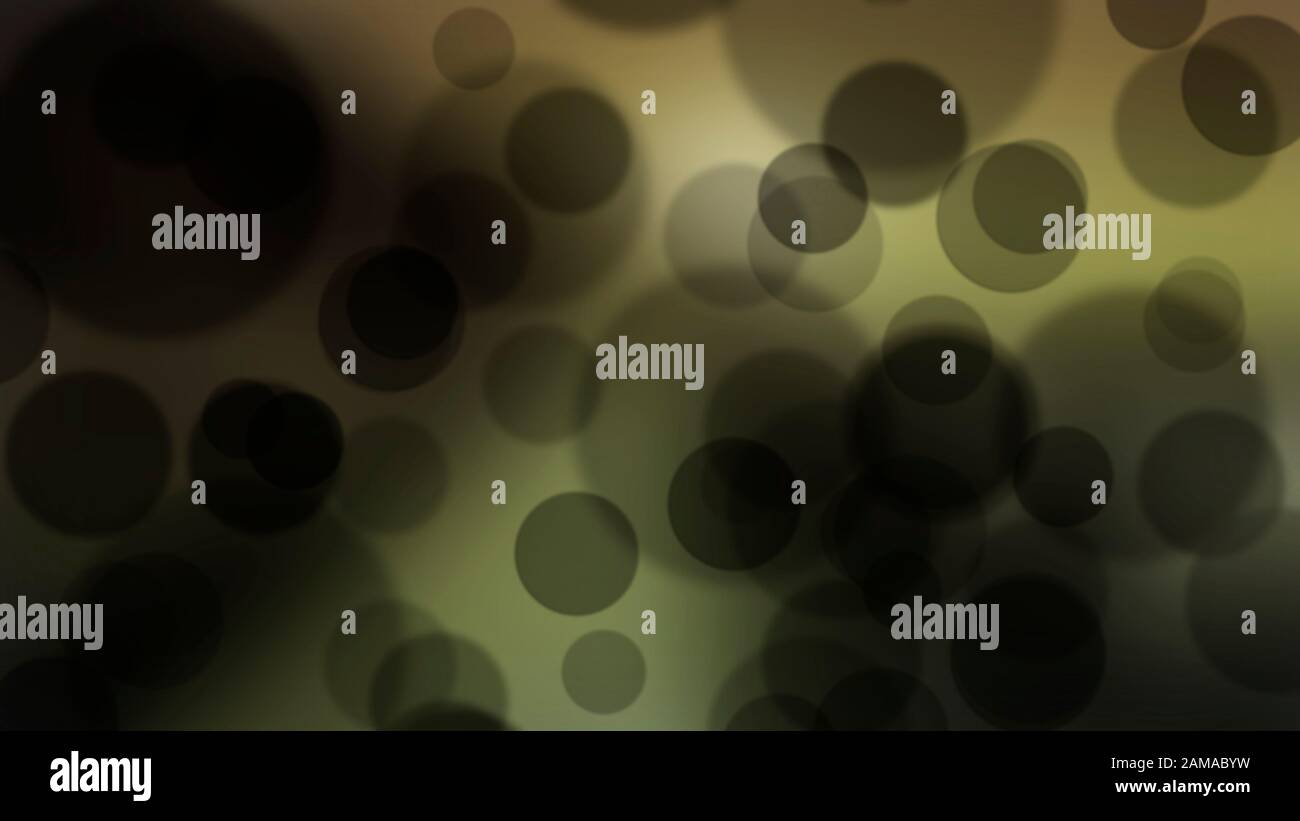 Bellissimo sfondo giallo con effetto bokeh nero illustrazione Foto Stock