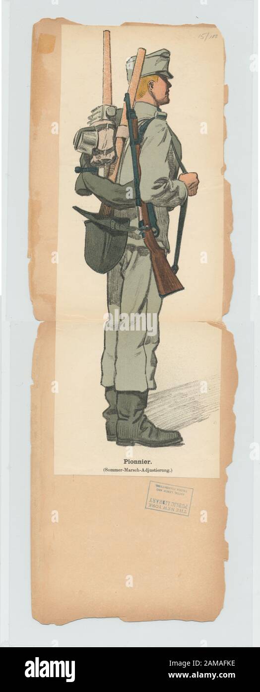 Pionnier (Sommer-Marsch-Adgiustificerung) Proprietà : Soldato Pioniere Del Fondo Di Draper, C. 1900 [(Righetti)]; Pionnier (Sommer-Marsch-Adgiustificerung) Foto Stock