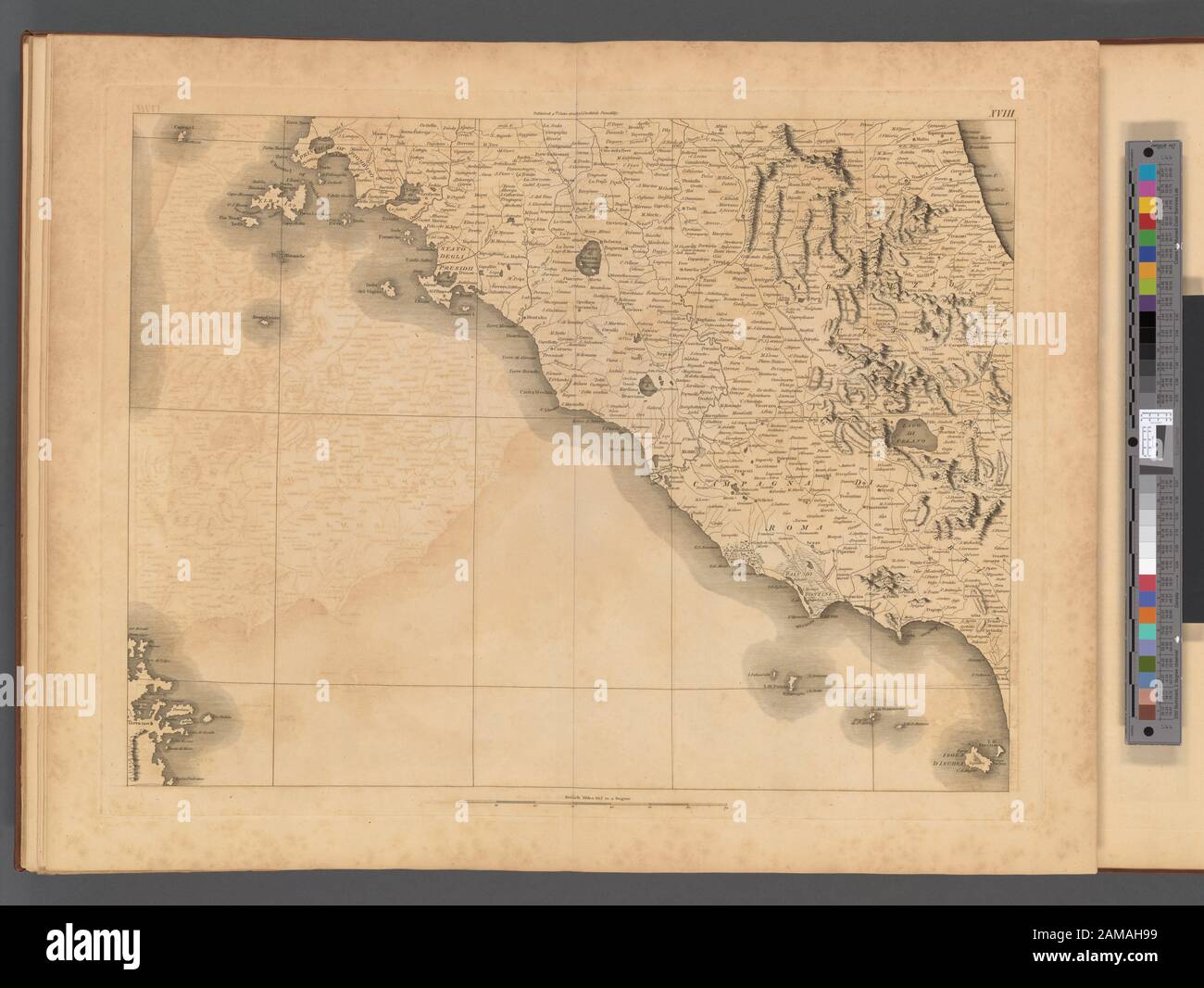 Piastra XVIII- una mappa generale dell'impero tedesco, olandese, olandese, svizzero, Grigioni, Italia, Sicilia, Corsica e Sardegna Pubblicata il 4th giugno 1800 da J. Stockdale, Piccadilly.; Piastra XVIII: Una mappa generale dell'impero tedesco, olandese, olandese, svizzero, Grigioni, Italia, Sicilia, Corsica e Sardegna Foto Stock