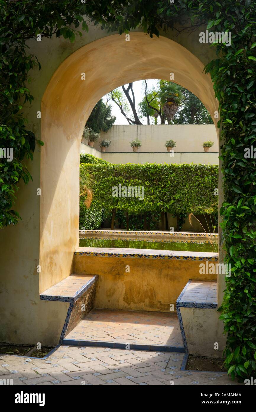 Palazzo Reale Alcazar E Giardini, Siviglia, Andalusia, Spagna, Europa Foto Stock