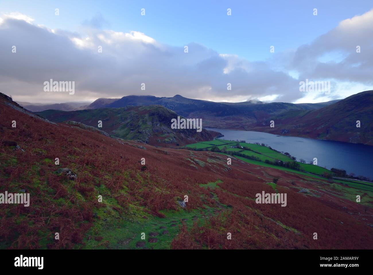 Rannerdale Nodi E Cummock Acqua Da Lad Hows Foto Stock