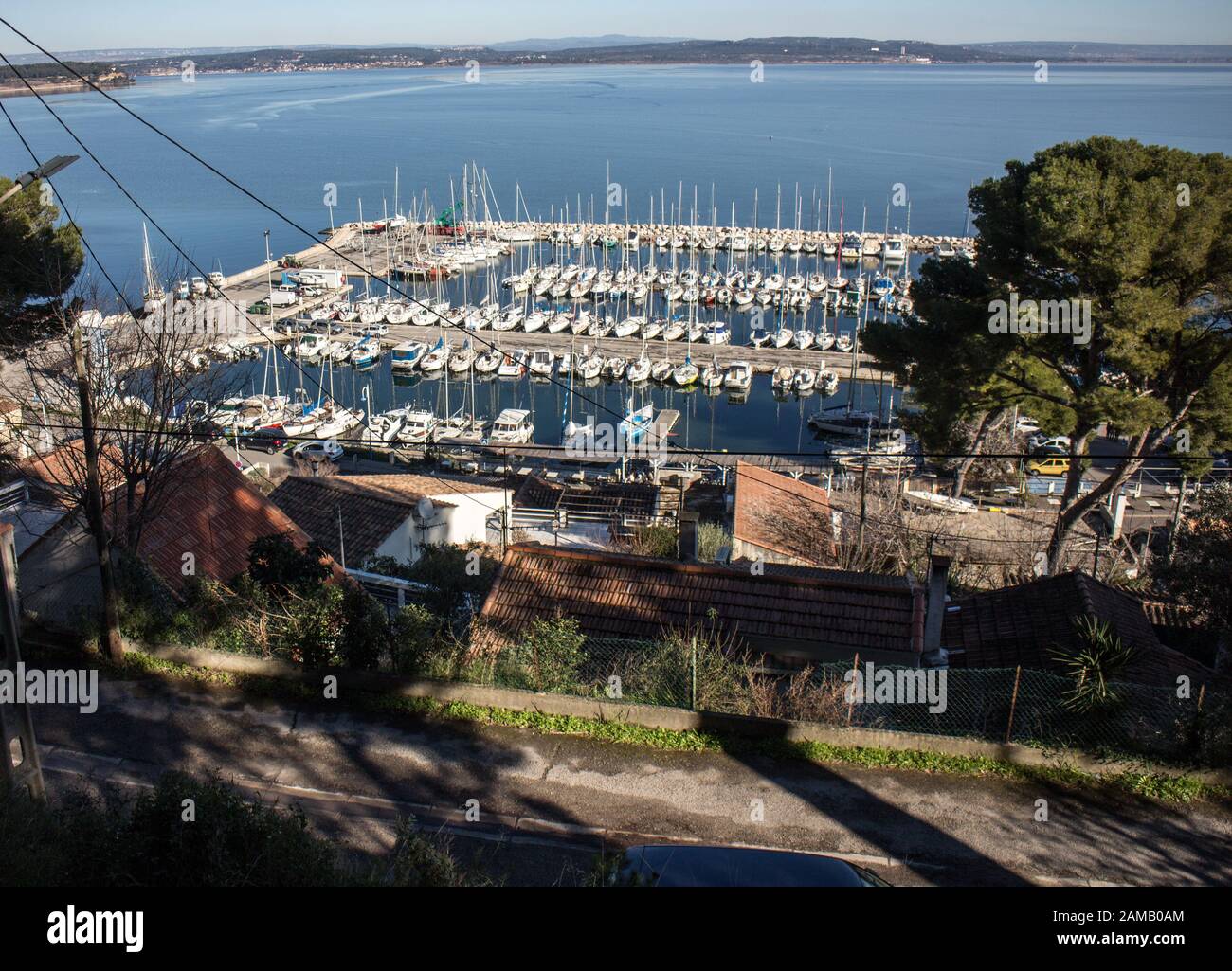 Etang de Berre vicino Marsiglia Foto Stock