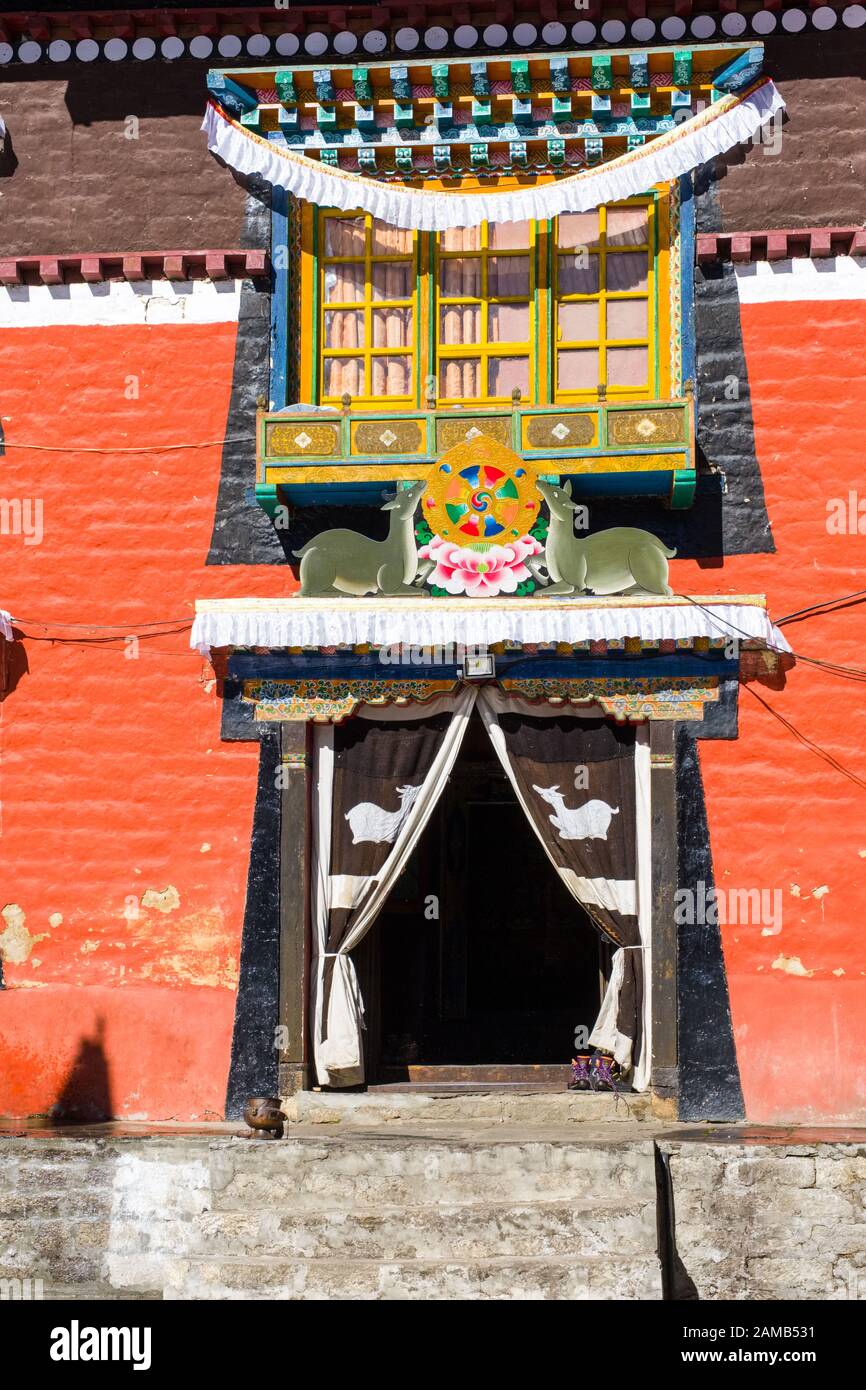 Thame Gompa (Monastero Buddista), Khumbu, Nepal Foto Stock