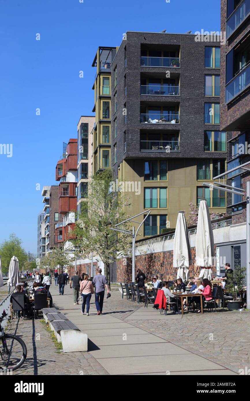 Amburgo Hafencity Grassbrookhafen Dalmannkai Foto Stock