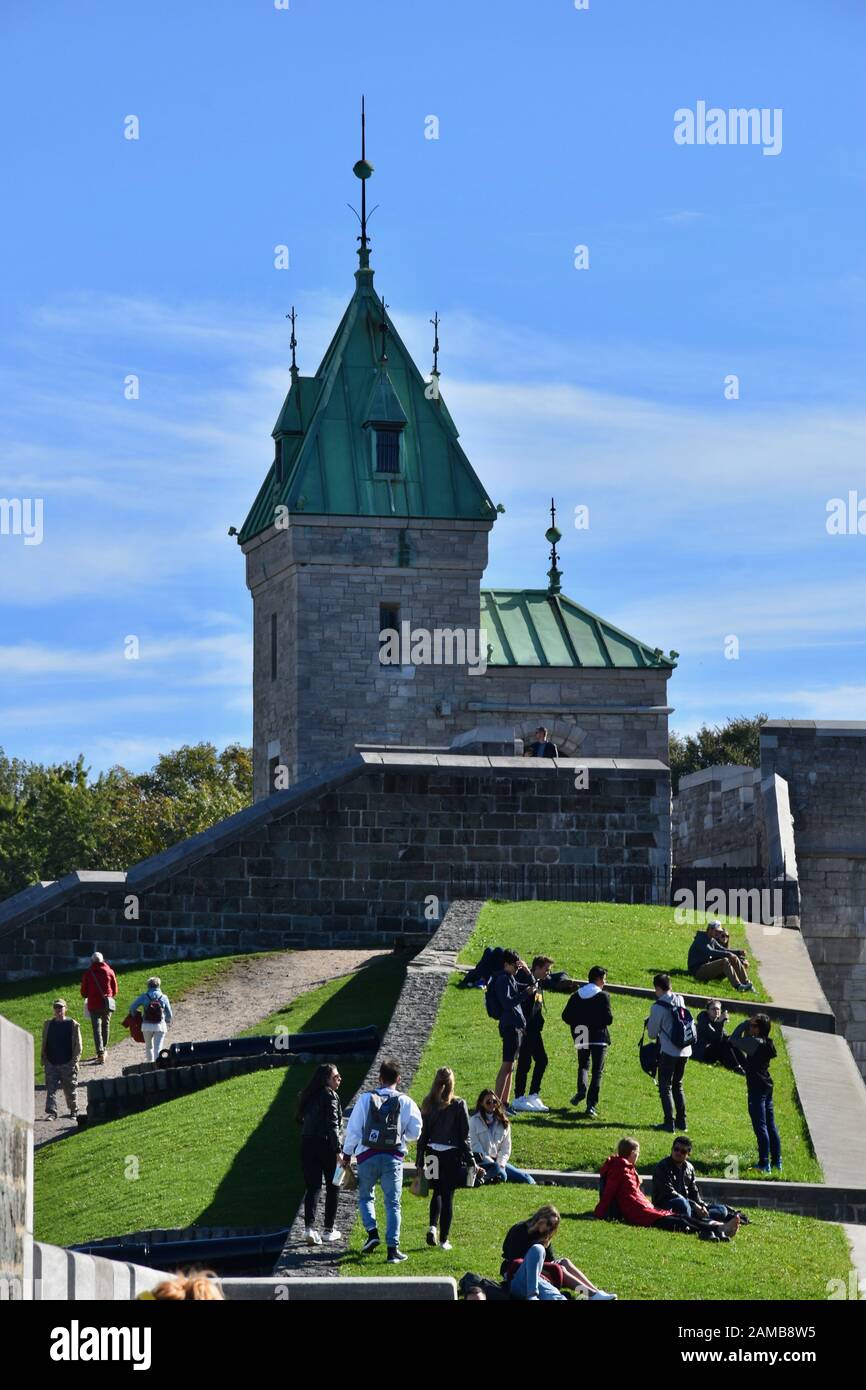 La Cittadella E Le Fortificazioni Di Quebec City, Canada Foto Stock