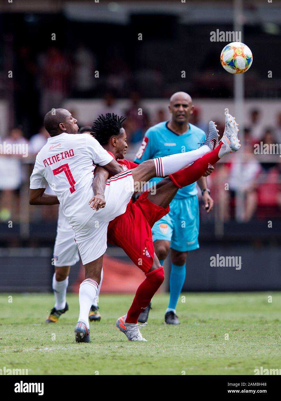 San PAOLO (SP), 15.12.2019 - Calcio / Legends Cup Brasile - Mineizão e Zé Roberto, durante una partita tra gli ex giocatori di São Paulo e Bayern Foto Stock