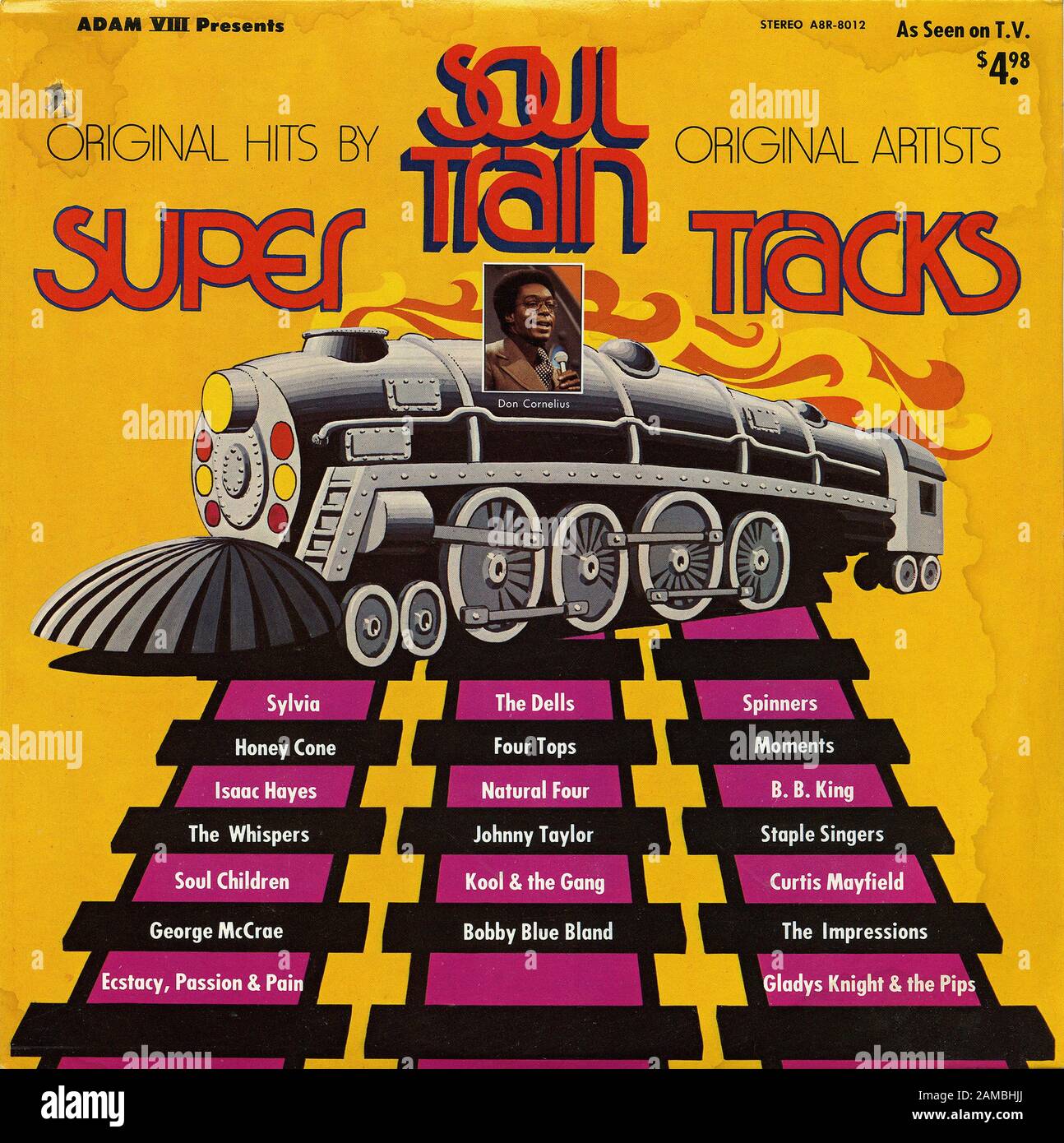 Soul Train Super Tracks - Classic album in vinile vintage Foto Stock