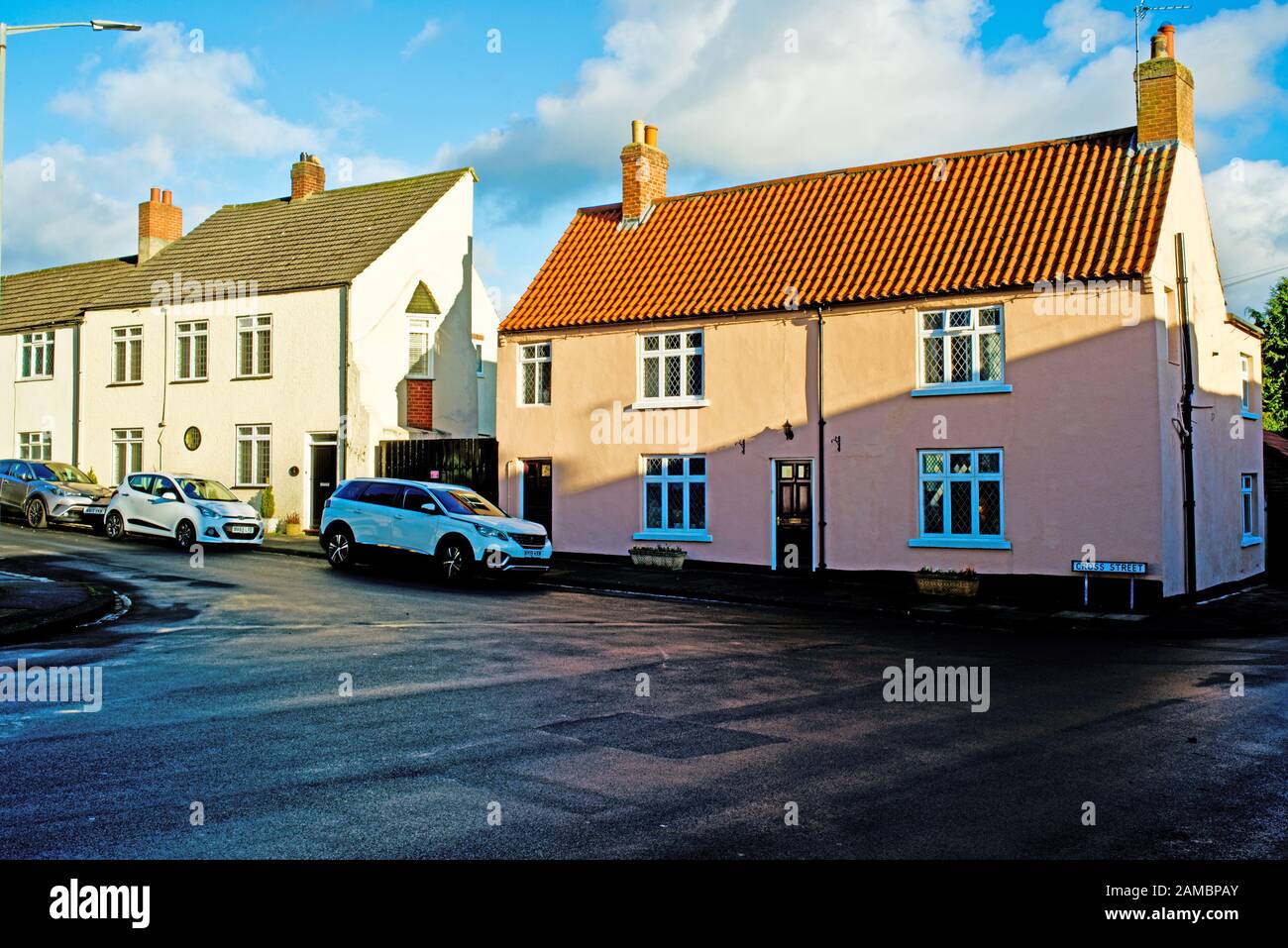 Cross Street, Sedgefield, County Durham, Inghilterra Foto Stock