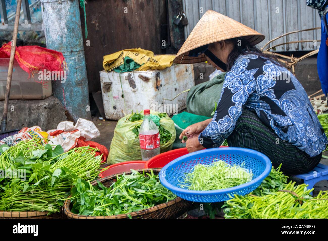 A Hue - Vietnam - L'agosto 2019 - mercato di Dong Ba, il mercato più antico della città di Hue Foto Stock