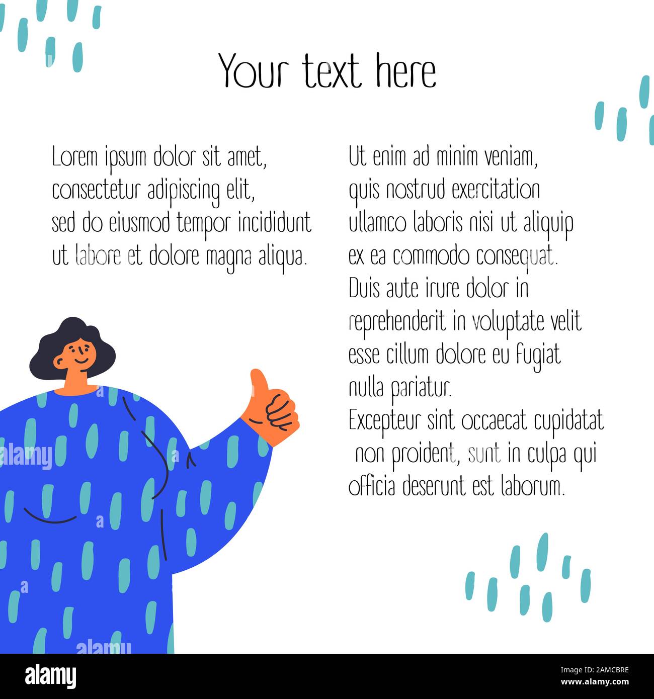 Femminismo.Template con il tuo gesto text.Like Illustrazione Vettoriale