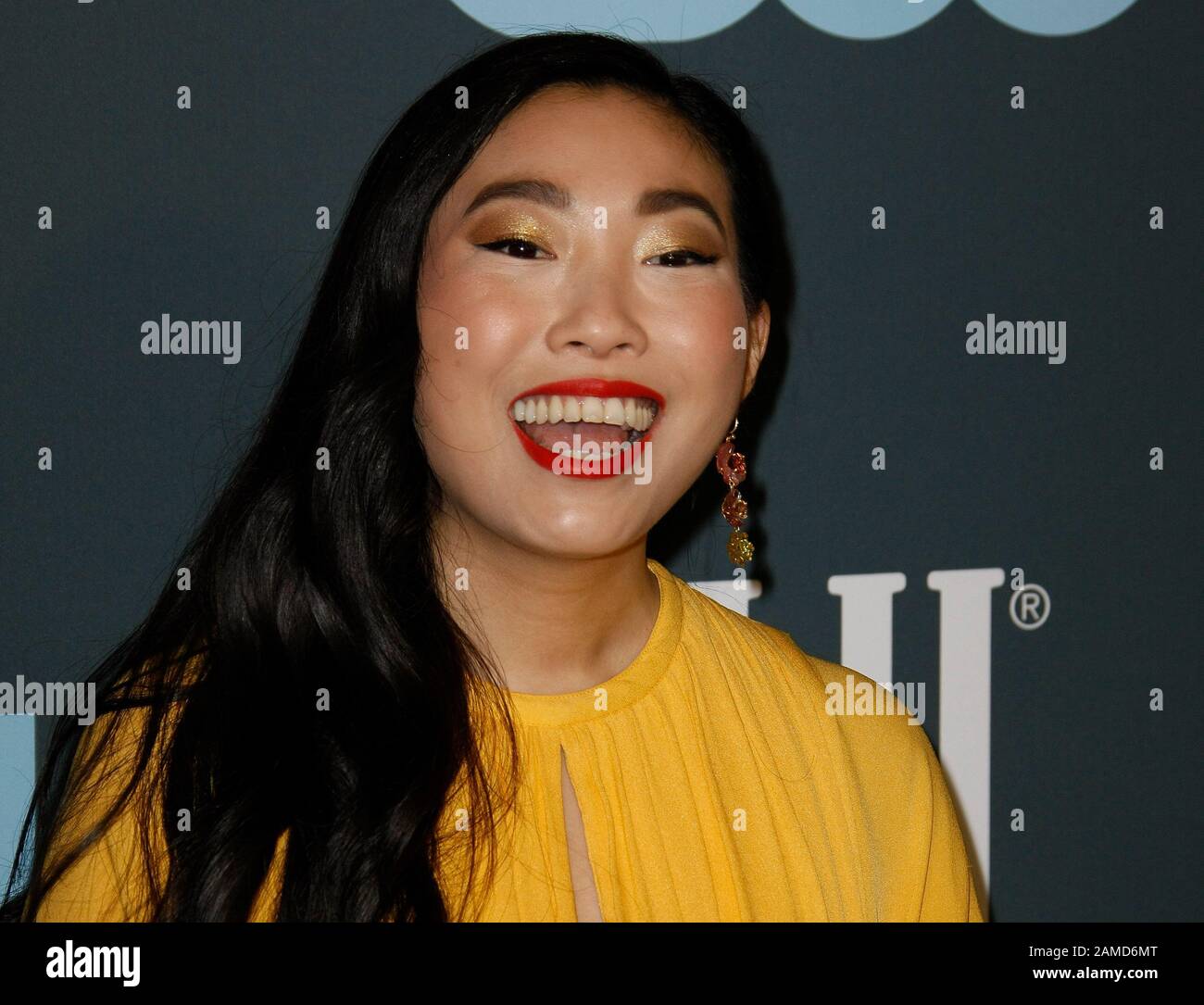 Santa Monica, Stati Uniti. 12th Gen 2020. Santa MONICA, CA - 12 GENNAIO: Awkwafina partecipa al 24th annuale Critics' Choice Awards a Barker Hangar il 12 gennaio 2020 a Santa Monica, California. Foto; Crash/Imagespace Credit: Imagespace/Alamy Live News Foto Stock