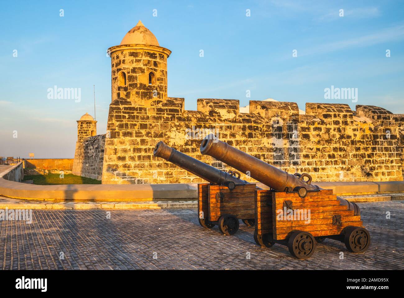Fortezza di San Salvador de la Punta a l'avana, cuba Foto Stock