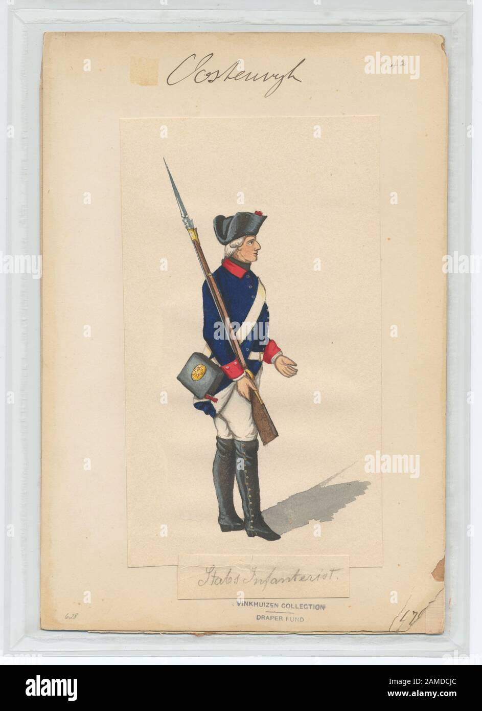 Stabs Fanterist Ownership : Draper Fund Fanteria Staff Corps, 1760 (A) Broken Edges; Stabs Fanterist Foto Stock