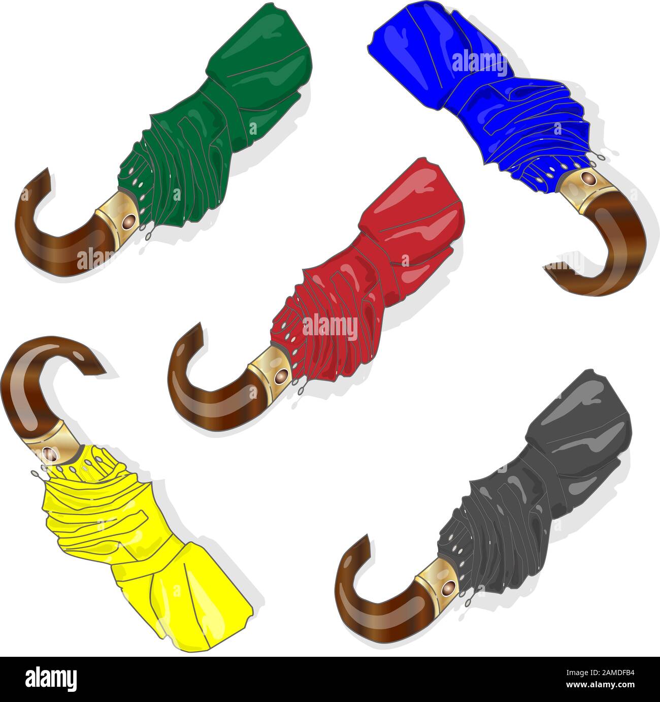 Ombrello per la pioggia. Illustrazione Vettoriale. Illustrazione Vettoriale