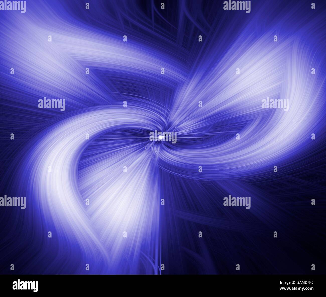 Illustrazione del concetto di frattale blu. Bellissimo sfondo luce stella dello spazio Foto Stock