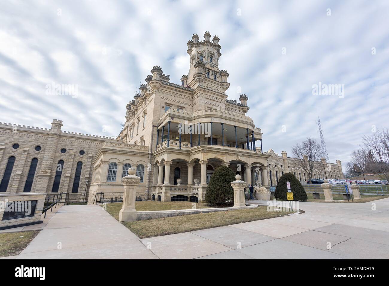 Anamosa state Penitentiary a Anamosa, Iowa, Stati Uniti Foto Stock