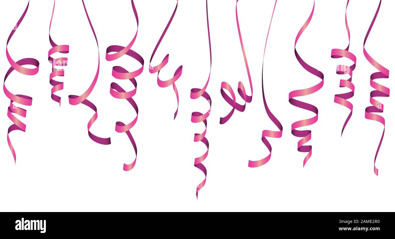 Illustrazione vettoriale di diverse bandiere colorate isolati su sfondo bianco per party o utilizzo di carnevale Illustrazione Vettoriale