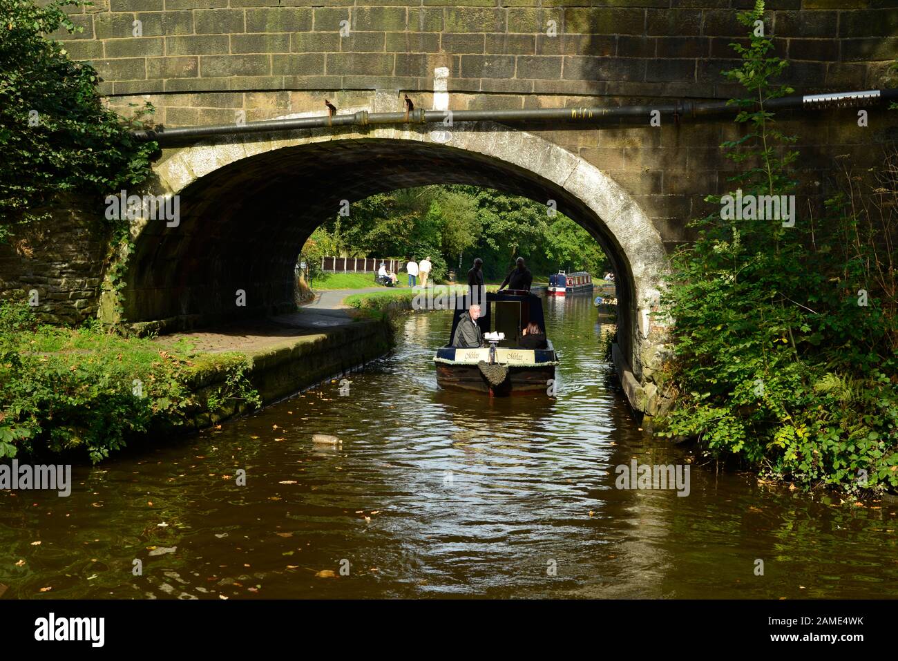 Viaggio sul canale Leeds-Liverpool, Regno Unito Foto Stock