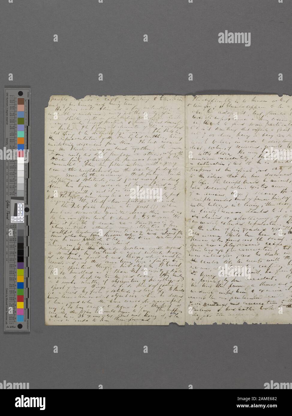 Lo scenario di disegno di Holograph romanza Dolliver (1863-) La Digitalizzazione è stata resa possibile da un dono di piombo della Fondazione Polonsky. Citazione/Riferimento: Edizione Centenario, Vol. Xiii, The Elixir Of Life Manuscripts, Dolliver Romance: Documenti Ausiliari, Studio 4, 534-38 & 599.; Il Dolliver Romance. Scenario di schizzo olografico. [1863?] Foto Stock