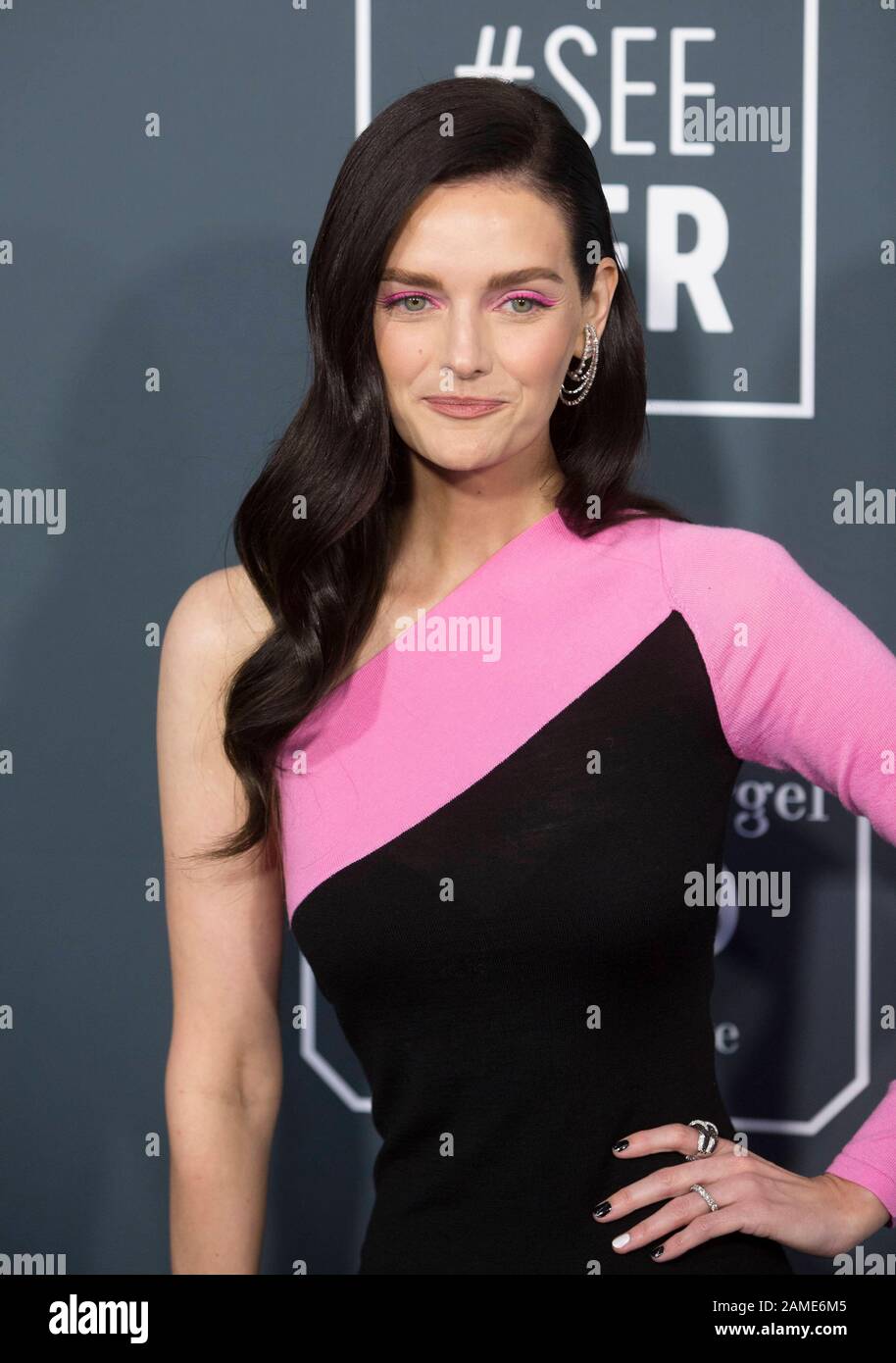 Lydia Hearst partecipa al 25th Annual Critics' Choice Awards al Barker Hangar di Santa Monica, Los Angeles, California, USA, il 12 gennaio 2020. | utilizzo in tutto il mondo Foto Stock