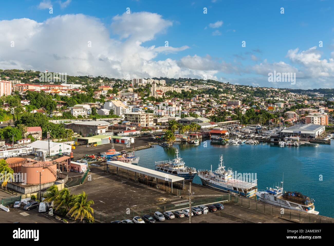 Fort-De-France, Martinica - 13 Dicembre 2018: Paesaggio Urbano Di Fort-De-France, Martinica, Antille Olandesi, Antille Olandesi. Foto Stock