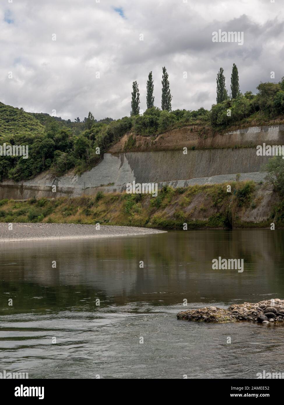 Whanganui River, Vicino Jersualem Hiruharama, Isola Del Nord, Nuova Zelanda Foto Stock