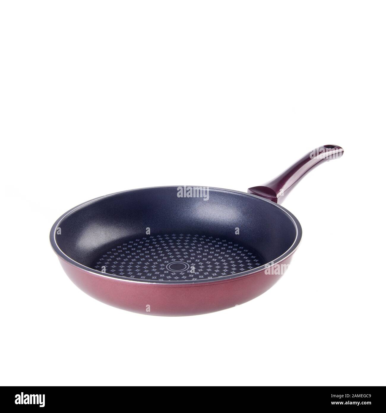 padella o padella in metallo su uno sfondo nuovo Foto Stock