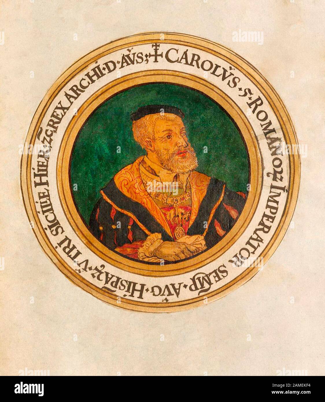 Carlo V (1500-1558) fu Sacro Romano Imperatore e Arciduca d'Austria dal 1519, Re di Spagna dal 1516, e Signore dei Paesi Bassi come Duca titolare Foto Stock
