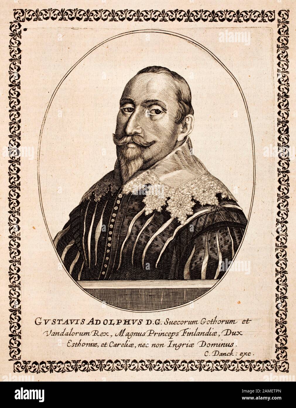 Governanti europei dei secoli 16-17th. Ritratto di Gustavus Adolphus di Svezia (1594-1632) Foto Stock