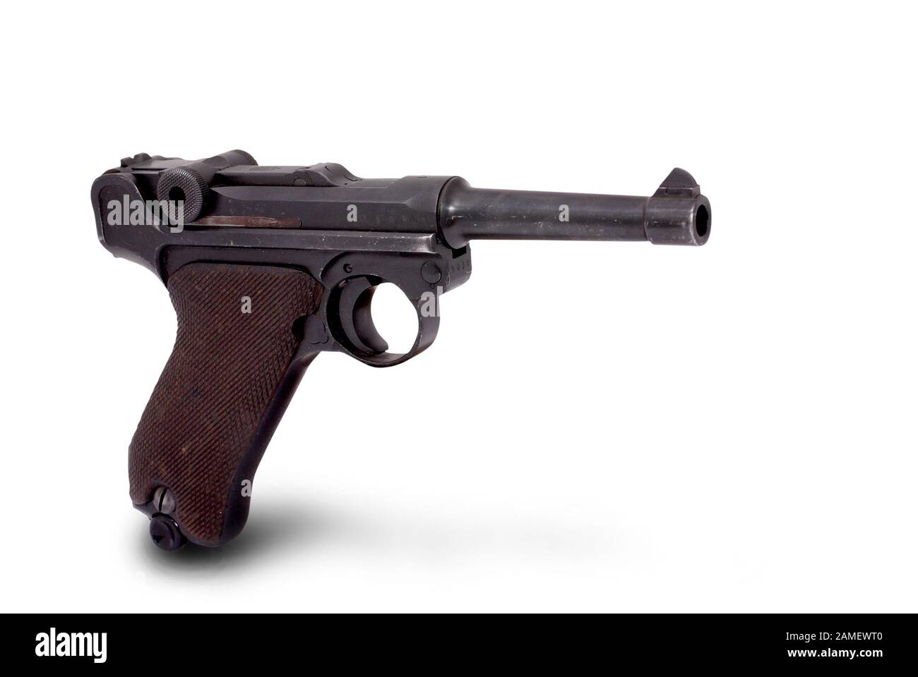 Parabellum-Pistole (Pistol Parabellum). Ufficiale P. 08. Nome dal latino: Si vis pacem, para bellum, significato se si vuole la pace, prepararsi per w Foto Stock