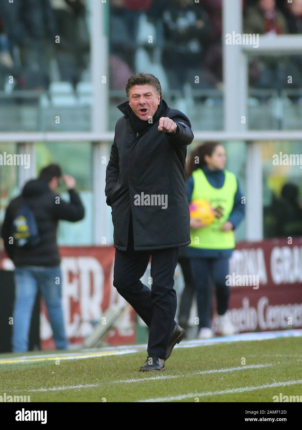 Walter mazzarri (allenatore torino) durante Torino vs Bologna, Torino, Italia, 12 gennaio 2020, Campionato Italiano Calcio Serie A uomini Foto Stock