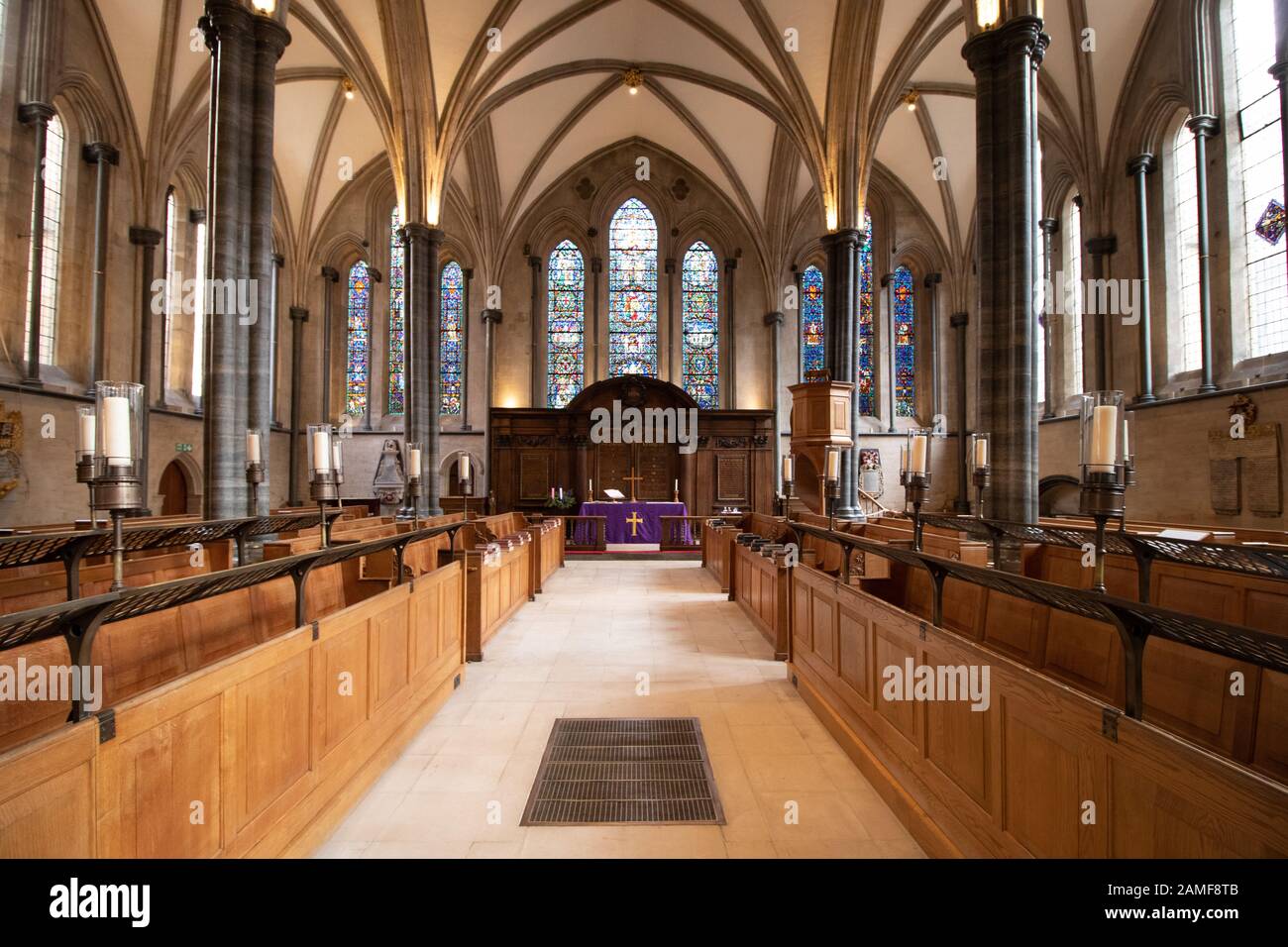 La Chiesa Del Tempio, Il Tempio, Il Centro Di Londra, La Chiesa Madre Della Legge Comune. Noto per i suoi legami con i Templari e Magna carta. Foto Stock