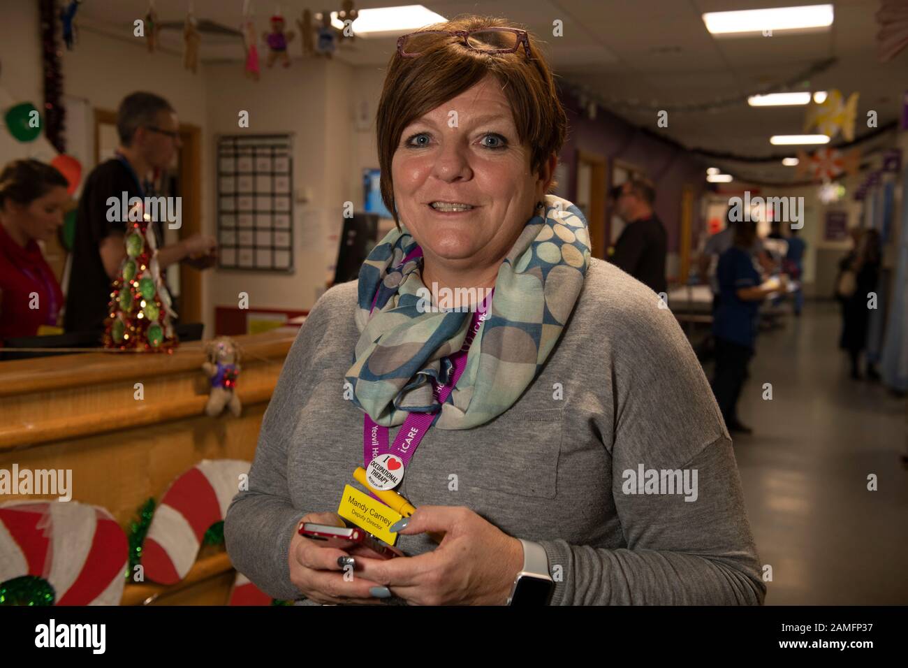 Mandy Carney, Vice Direttore Di Urgent Care & Patient Flow, Yeovil District Hospital, Yeovil, Somerset, Regno Unito. Foto Stock