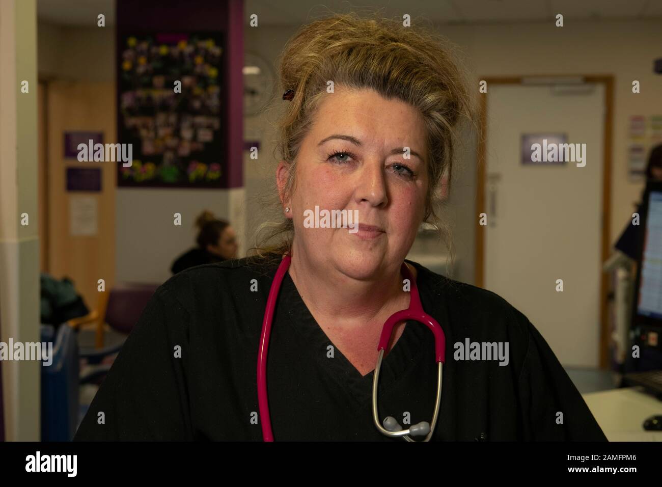 Julie Reeve, infermiere consulente in medicina d'emergenza, Yeovil District Hospital, Somerset. Foto Stock