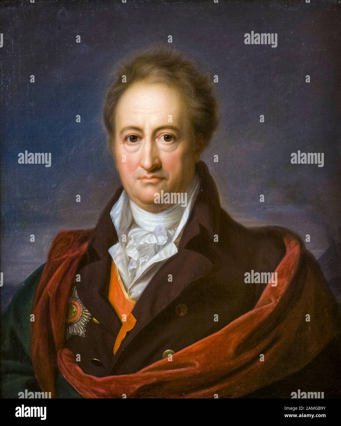 Johann Wolfgang von Goethe (1749-1832), ritratto di Gerhard von Kügelgen, 1808-1809 Foto Stock