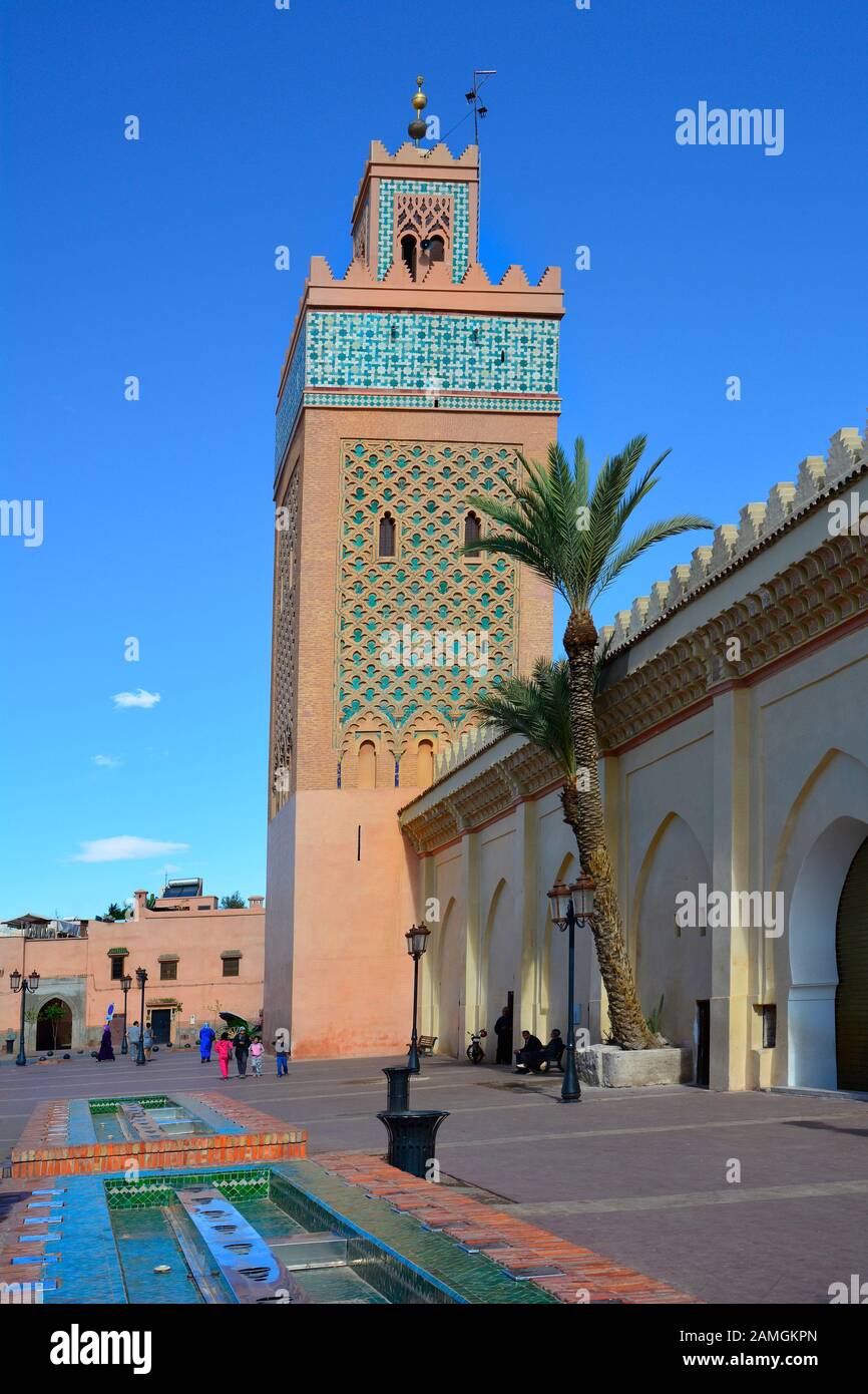 Marrakech, Marocco - Novembre 22nd 2014: Moschea de la Kasbah aka El-Mansour moschea Foto Stock