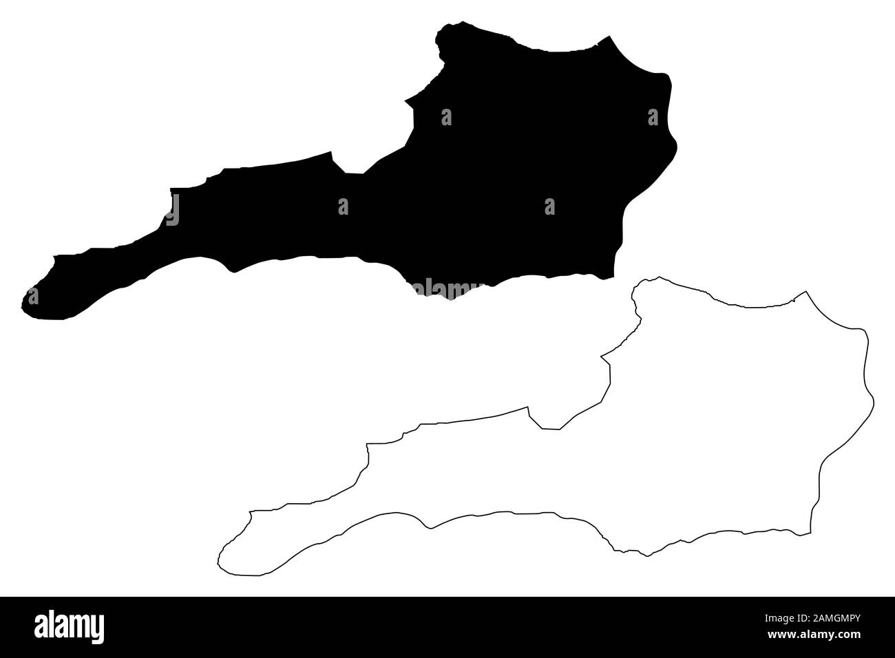 Regione di Siparia (società regionali e comuni, Repubblica di Trinidad e Tobago) mappa vettore illustrazione, abbozzare mappa Siparia Illustrazione Vettoriale