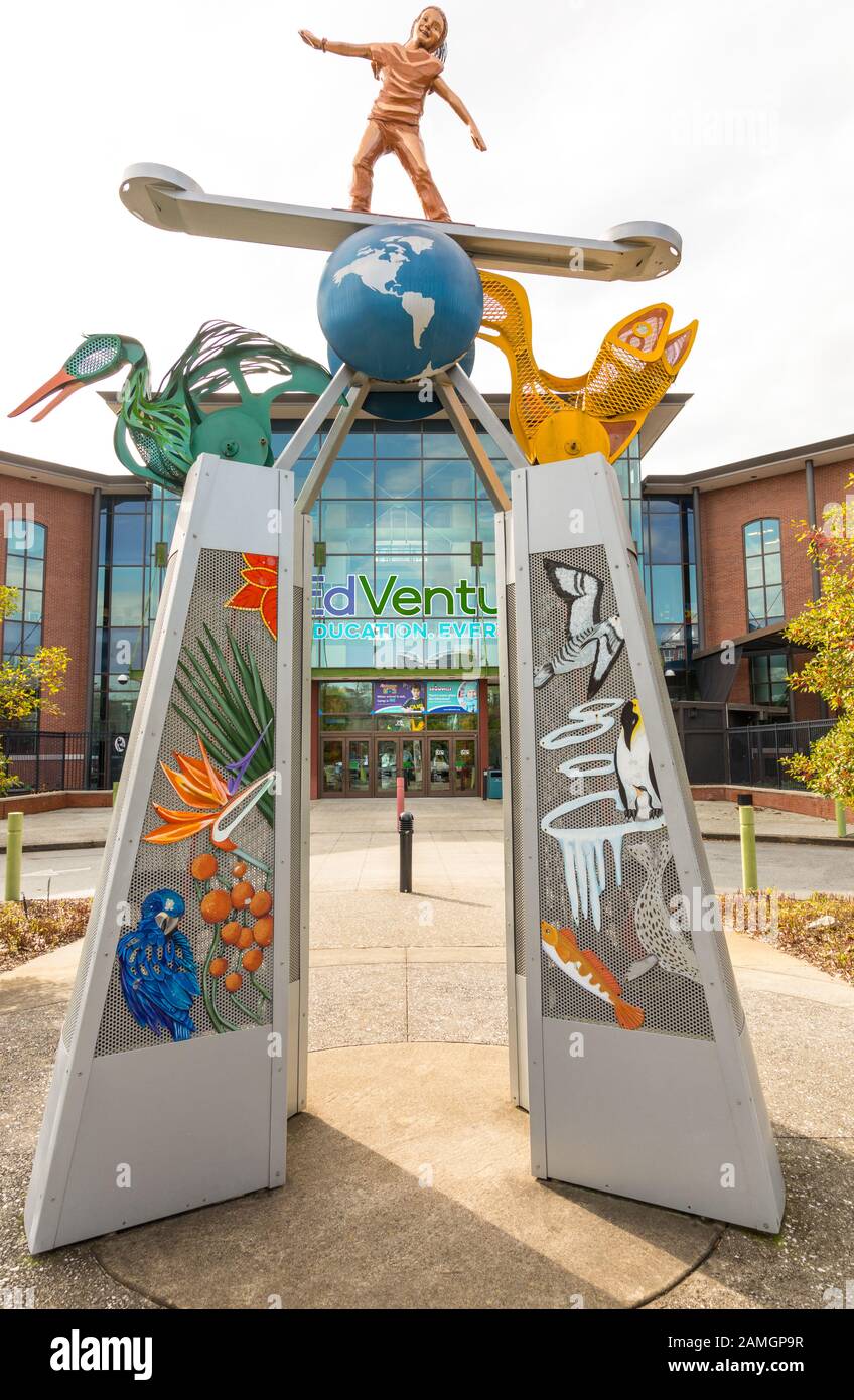 Columbia, SC, USA-7 GENNAIO 2010: EdVenture, un museo per bambini, si trova nel Columbia Mills Park, una struttura statale che include diversi musei. Foto Stock