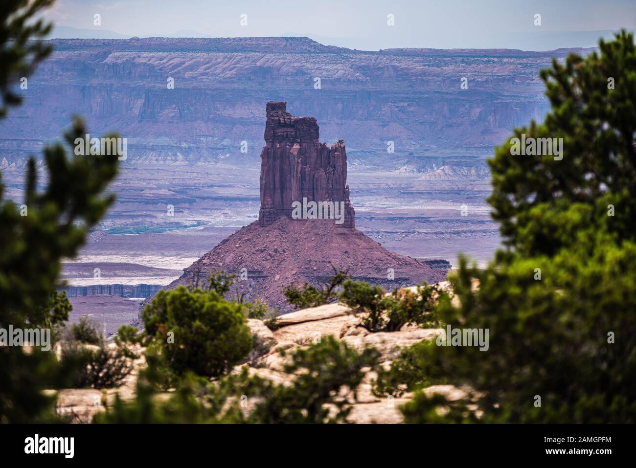 Torre nel Parco Nazionale di Canyonlands nello Utah Foto Stock