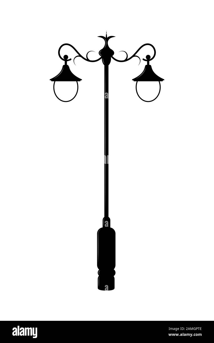 Via luce. Contorno vuoto. Illustrazione dello stock vettoriale Isolata su sfondo bianco. Stile piatto. Illustrazione Vettoriale