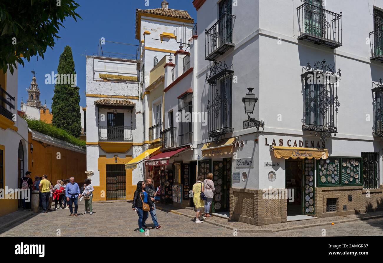 Il vecchio quartiere di Siviglia,Andalusia,Spagna Foto Stock